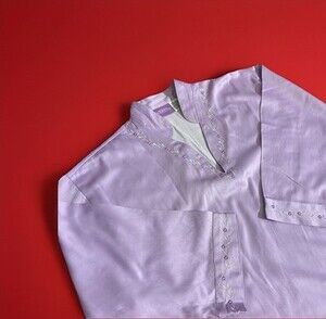 Suzanne Somers Purple Long Sleeve Loungewear Top Size: Large Women’s New